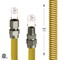 Flextron Gas Line Hose 3/8'' O.D.x48'' Len 1/2" FIPxMIP Fittings Yellow Coated Stainless Steel Flexible FTGC-YC14-48C - alternate 5